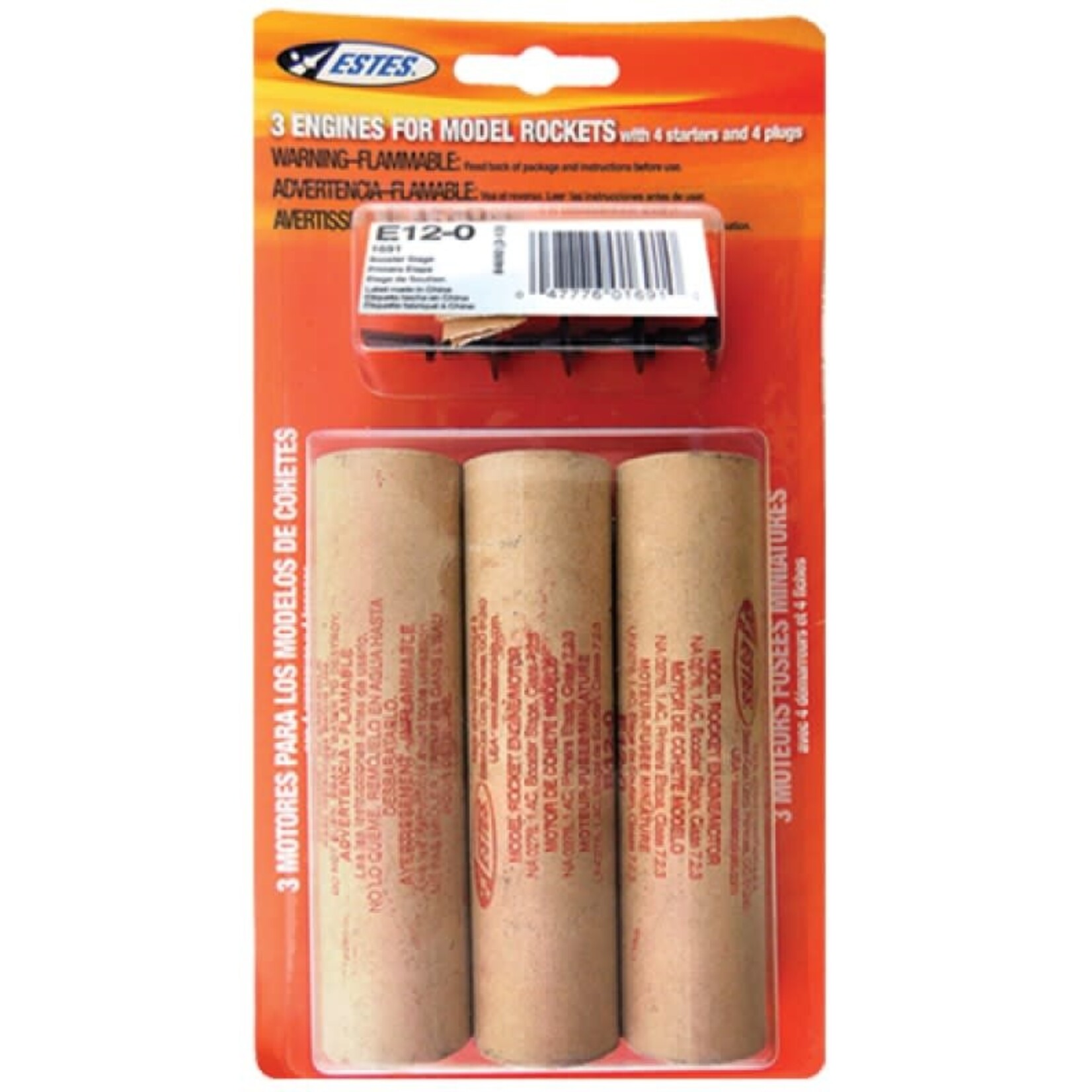 Estes 1691 E12-0 Engines - 3 Pack