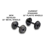 Micro Trains Line 00312020 N 33" Metal Wheels (12-axle pack)