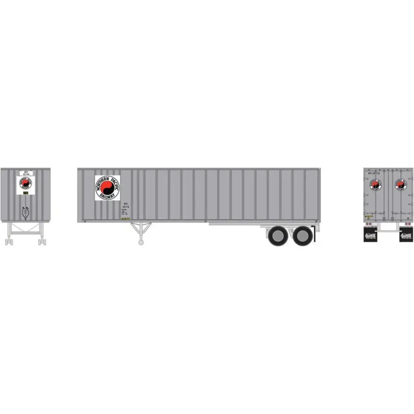 Athearn 15147 N 40' Exterior Post Trailer NP 20-716