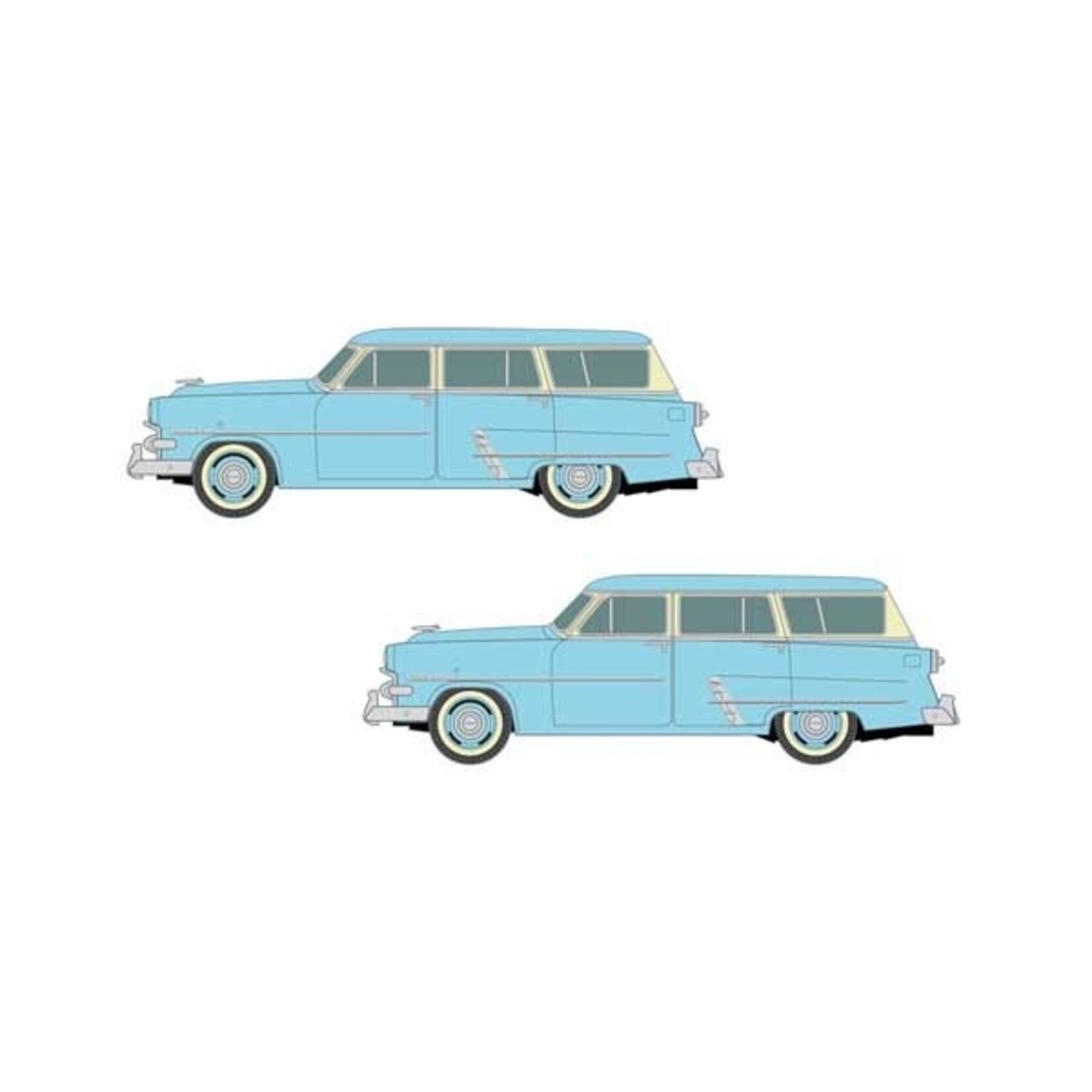 Classic Metal Works 50401 N 1953 Ford Country Squire Wagon 2-Pack