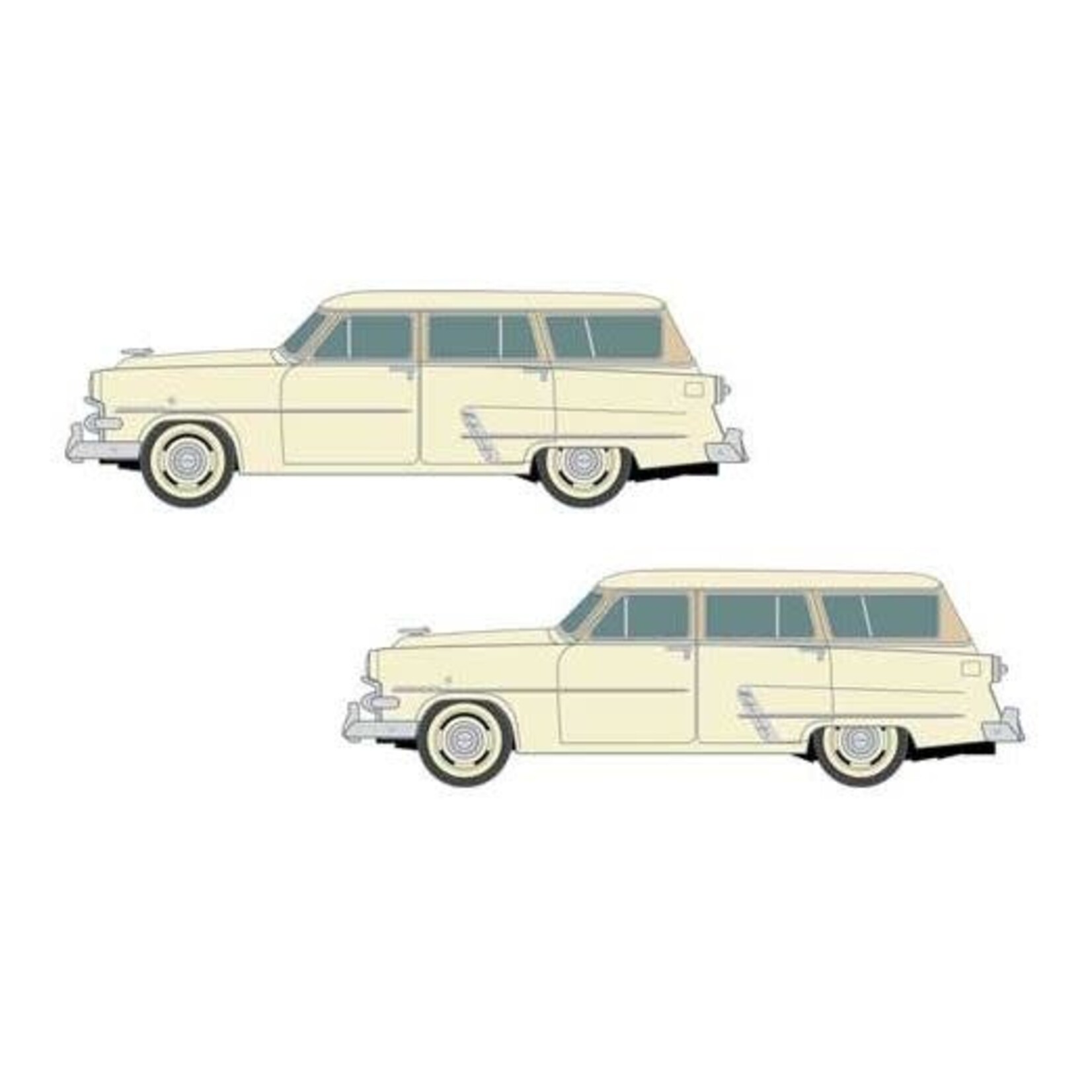 Classic Metal Works 50402 N 1953 Ford Country Squire Wagon 2-Pack