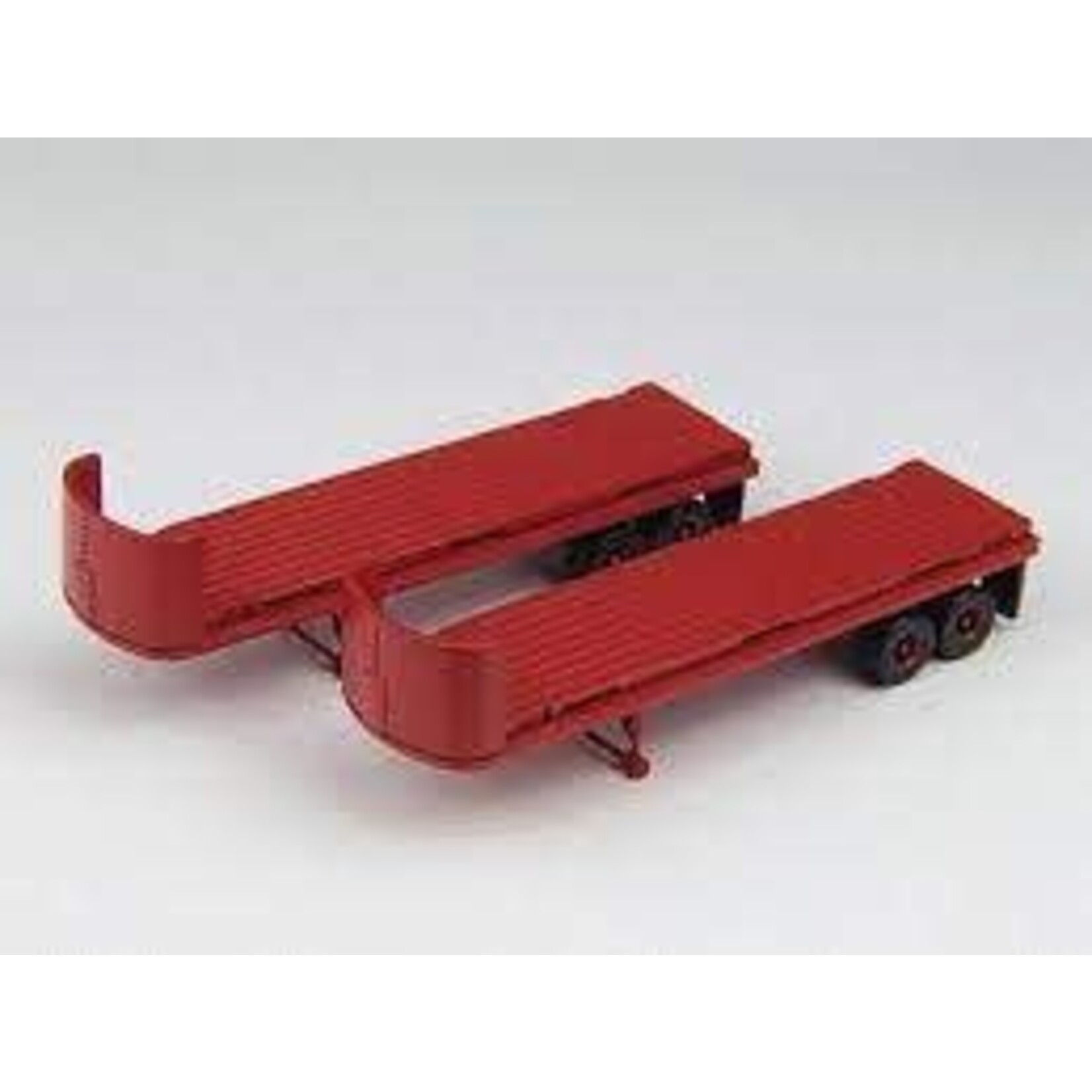 Classic Metal Works 51126 N Mini Metals 32' Flat-Bed Trailer Red - No Lettering