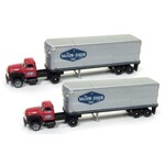 Classic Metal Works 51174 N 1954 Ford Tractor Mason - AeroVan Trailer 2-Pack