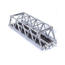 20437 N 248mm 9-3/4" Double Track Truss Bridge, Silver