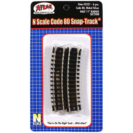 2521 N Code 80 11" Radius 1/2 Curve (6)