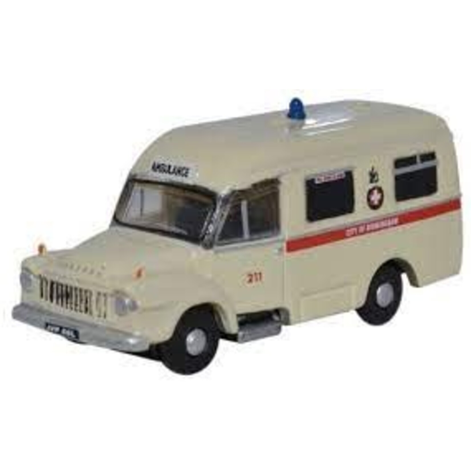 Oxford Diecast NBED002 N Birmingham Bedford Lomas Ambulance