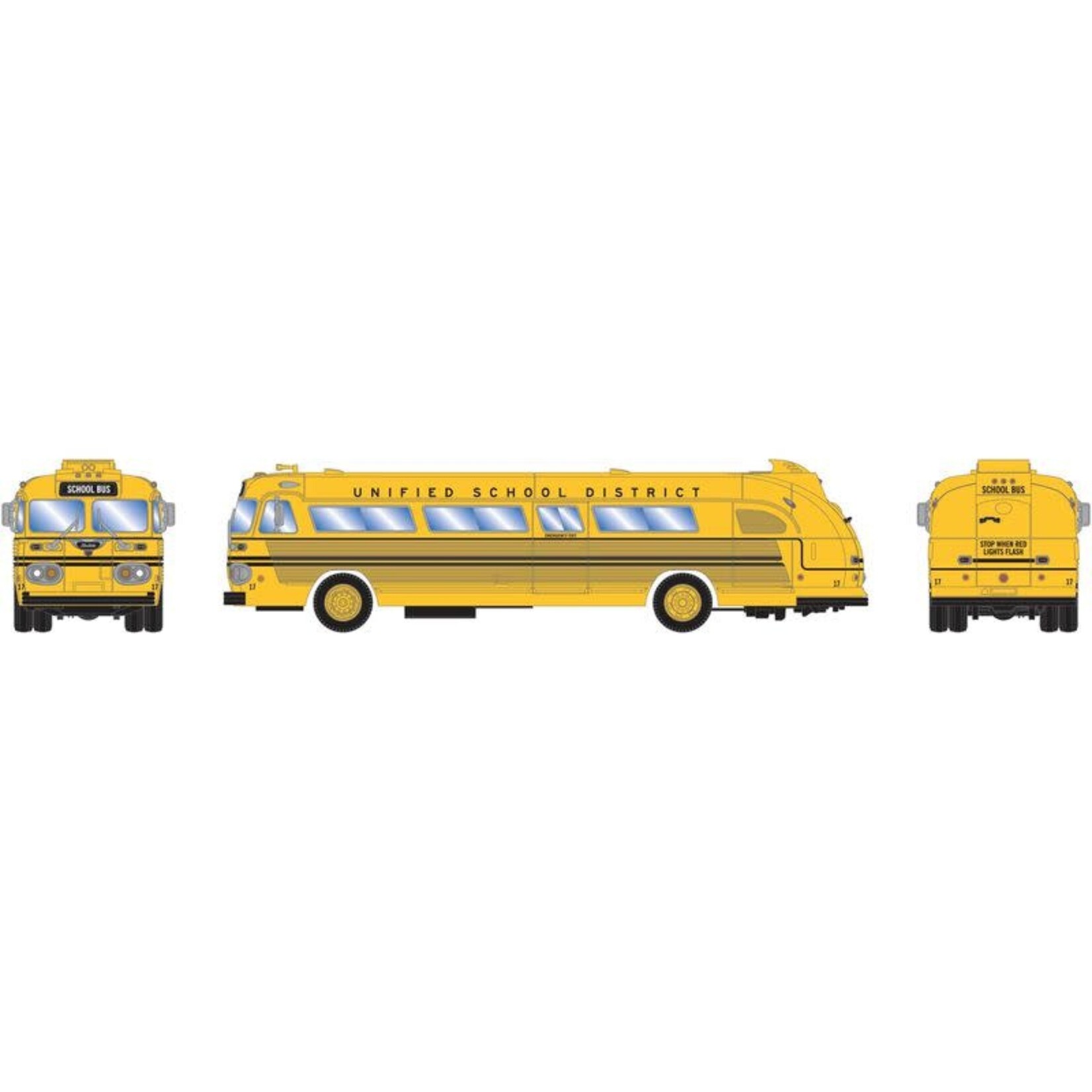 Athearn 29030 HO RTR Intercity Bus Unified School District 17