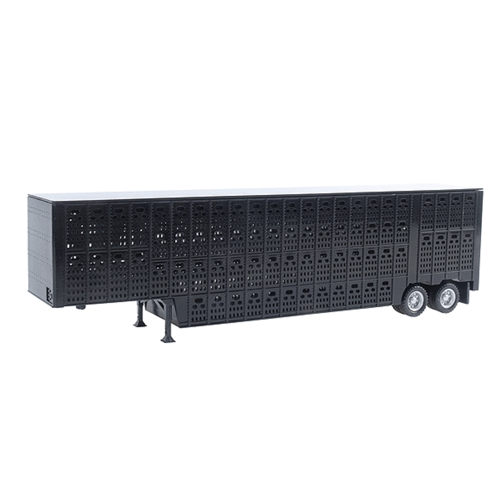 Herpa 3265355 HO 48' Livestock Trailer -- Black