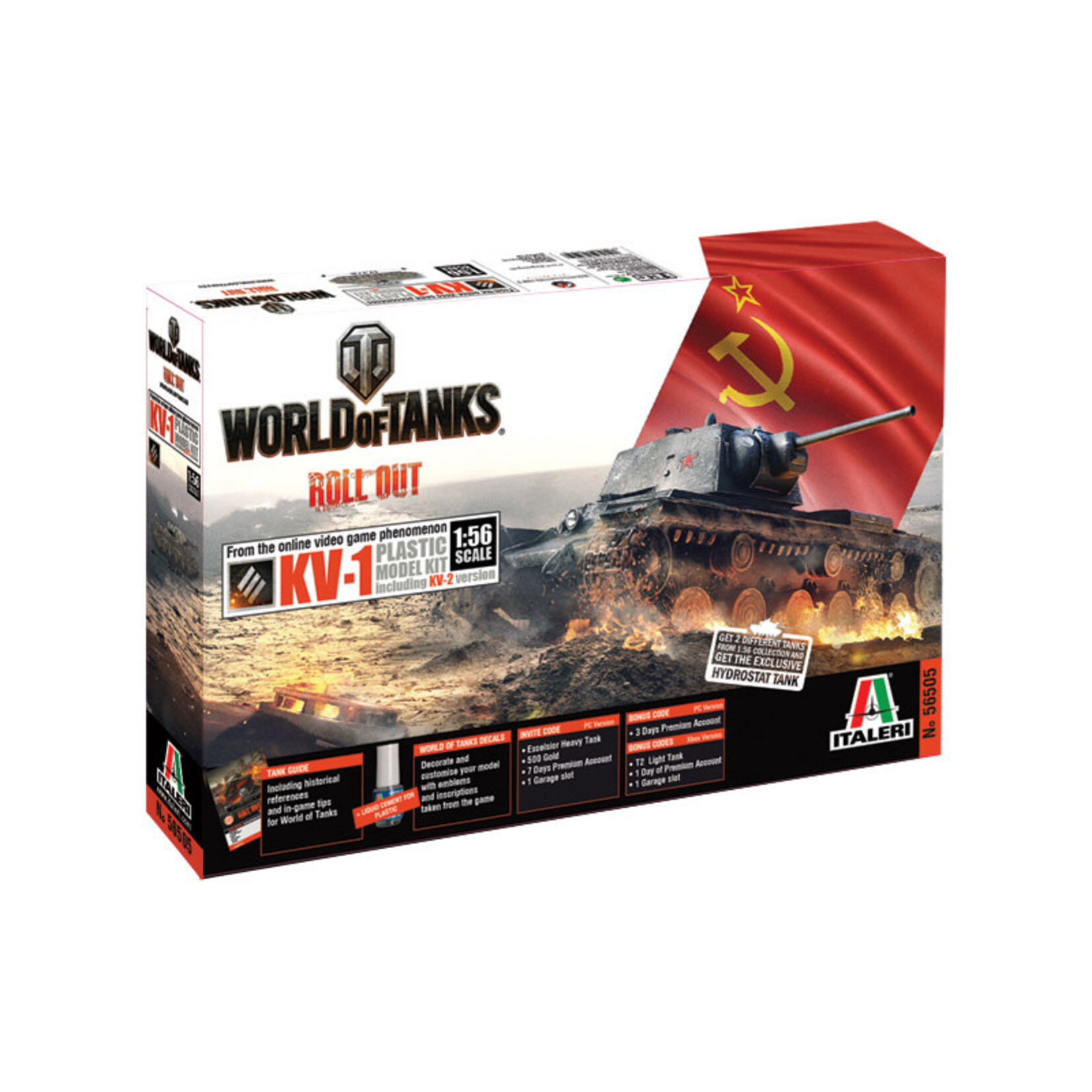 Italeri 56505 1/56 World Of Tanks - KV-1 / KV-2