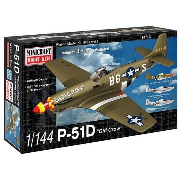 14716 1/144 P51D USAAF Old Crow Plastic Model Kit