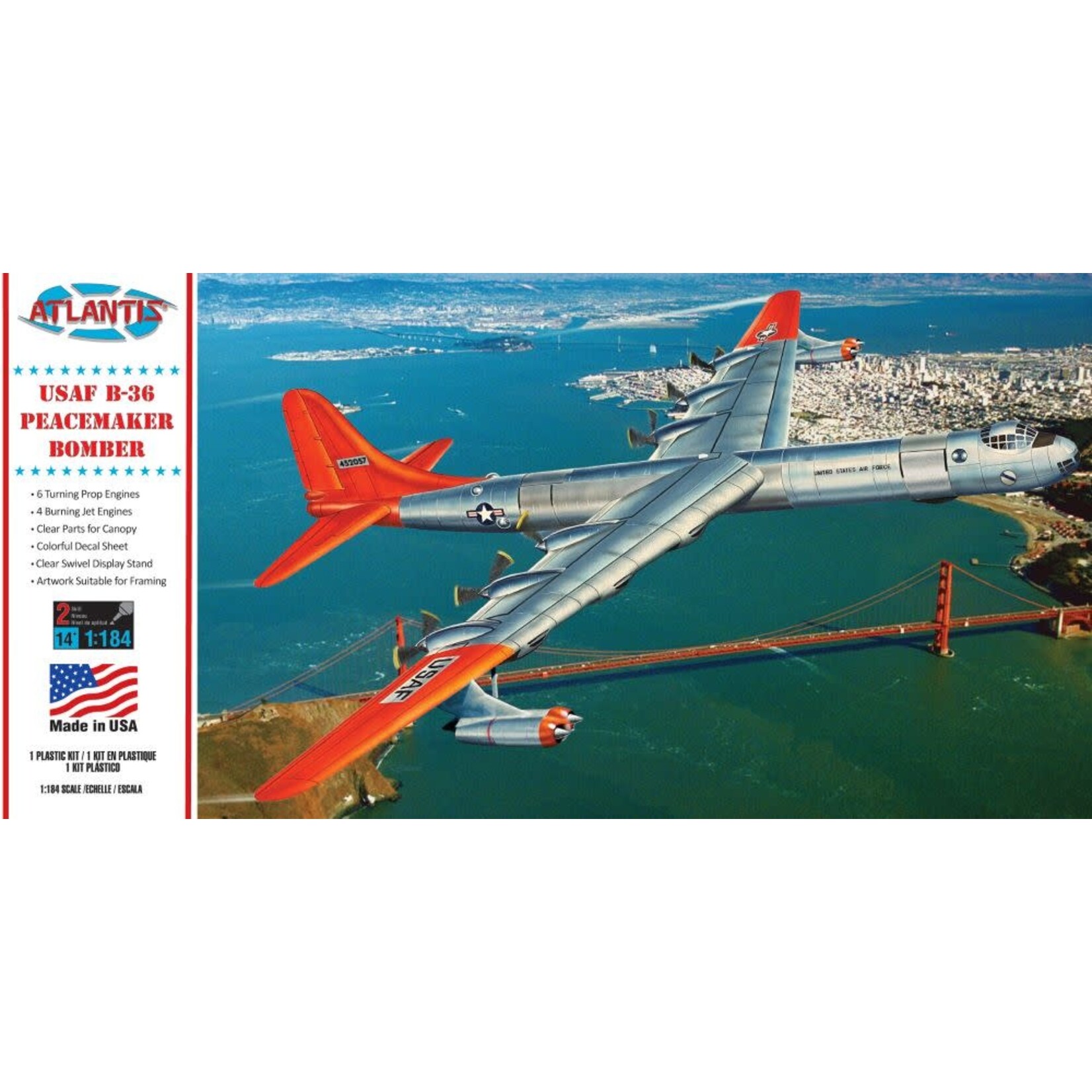 Atlantis 205 1:184 USAF B-36 Peacemaker