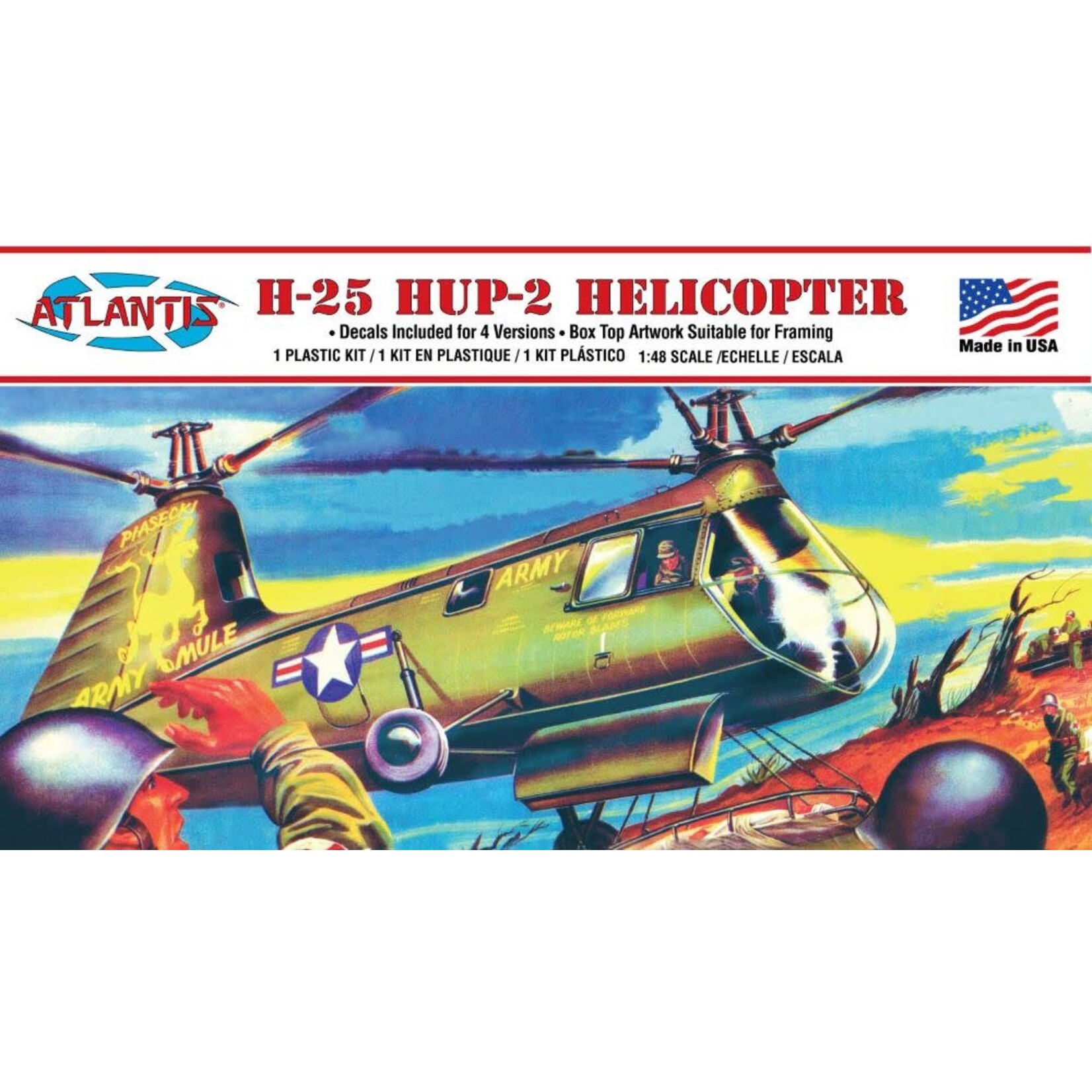 Atlantis 502 H-25 HUP-2 Army Mule Plastic Model Kit 1/48