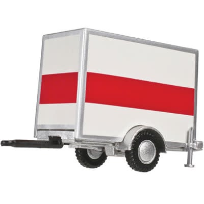 60000099 HO Box Trailerw/Single Axle,Orange Stripe Delivery