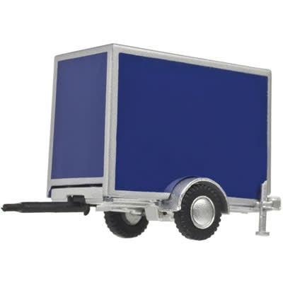60000102 HO Box Trailer w/Single Axle, Blue