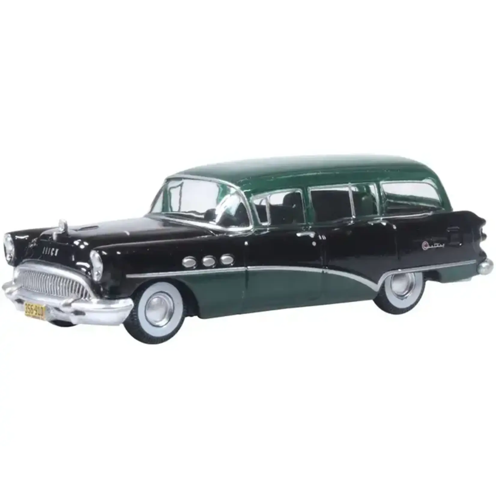 Oxford Diecast 87BCE54002 1954 Buick Century Estate Wagon - Baffin Green, Carlsbad Black
