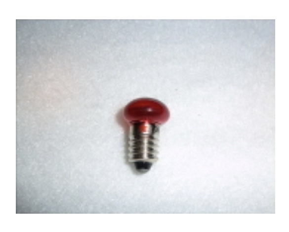 706 MARX RED FLAT FACE SCREW BASE 14V - LARGE GLOBE