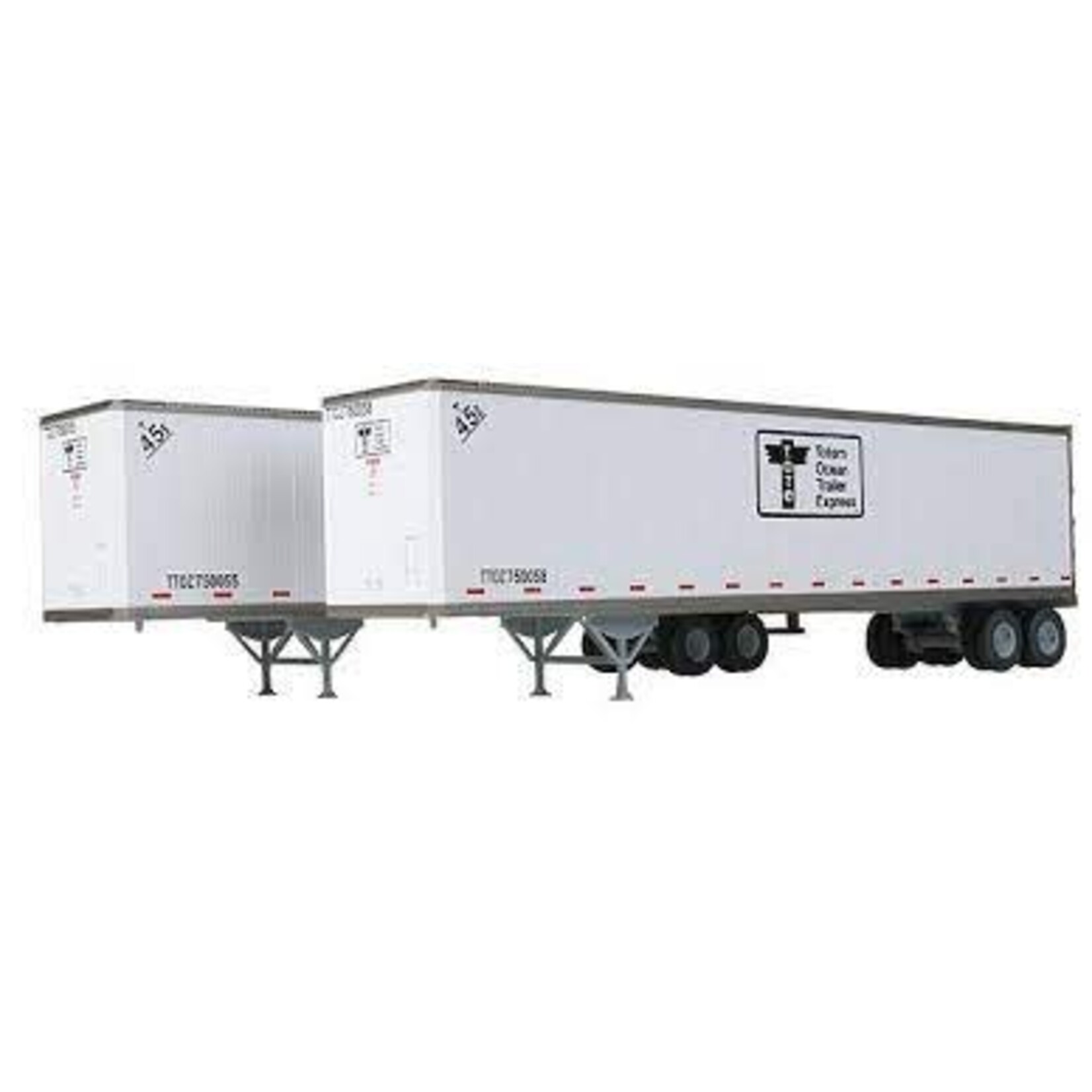 Walthers 9492202 HO 45' Stoughton Trailer 2-Pack - Assembled -- TOTE 750