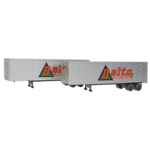 Walthers 9492302 HO 40' Trailer 2-Pack - Assembled -- Delta Motor Lines