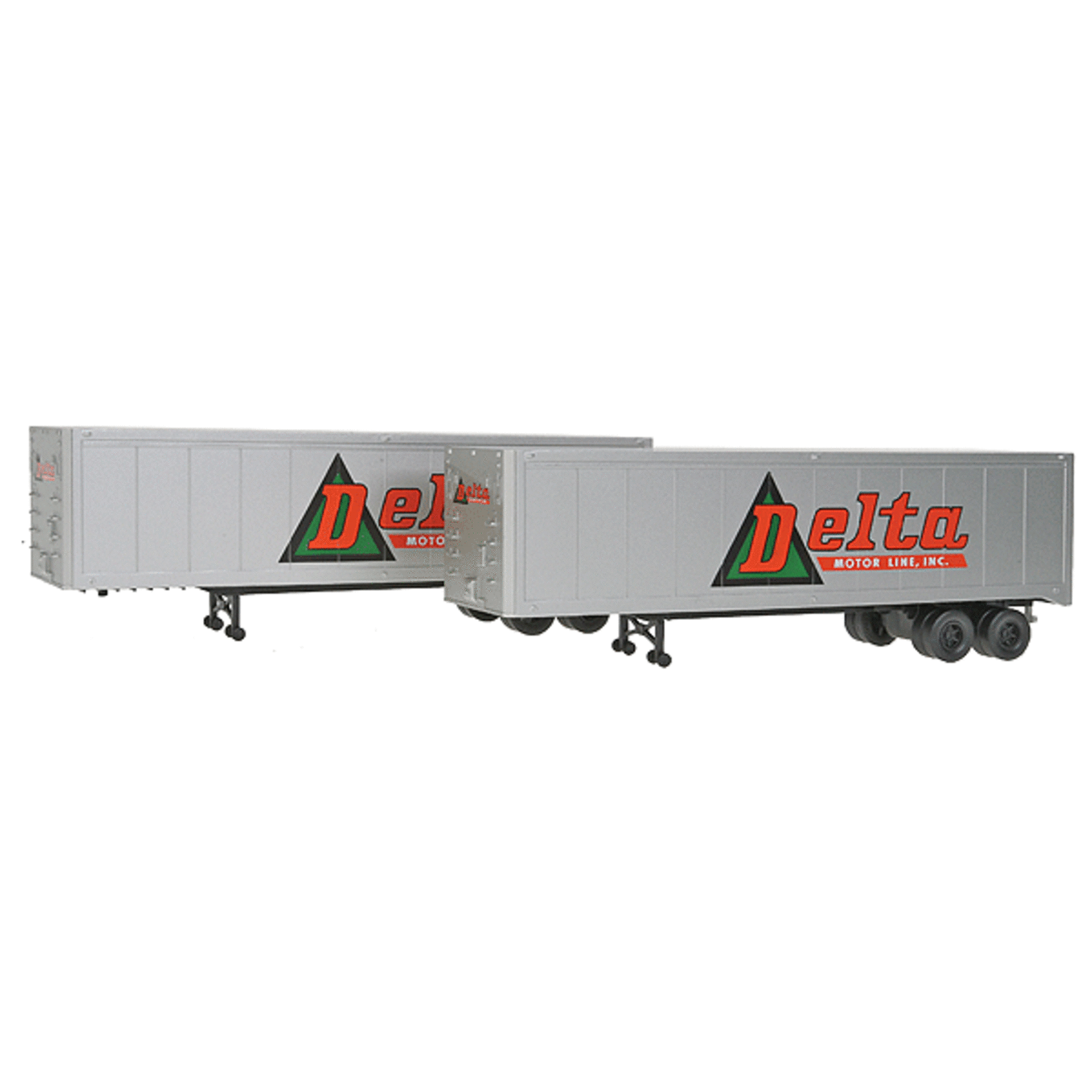 Walthers 9492302 HO 40' Trailer 2-Pack - Assembled -- Delta Motor Lines