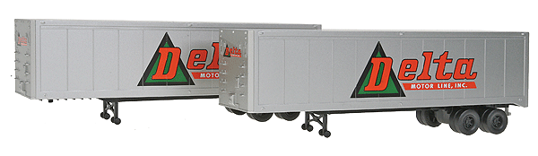 9492302 HO 40' Trailer 2-Pack - Assembled -- Delta Motor Lines