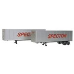 Walthers 9492304 HO 40' Trailer 2-Pack - Assembled -- Spector Motor