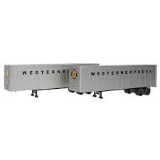 9492306 HO 40' Trailer 2-Pack - Assembled -- Western Express