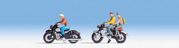 9496061 HO Motorcyclists -- 3 Riders and 2 Bikes