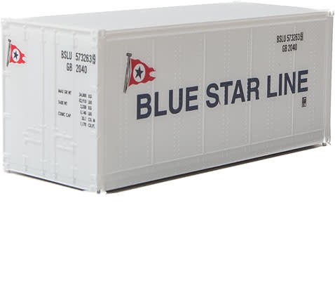 9498661 HO 20' Smooth-Side Container Blue Star Line