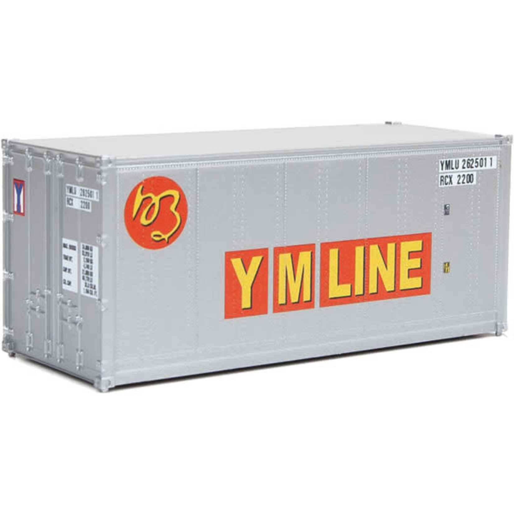 Walthers 9498667 HO 20' Smooth-Side Container - YM Line