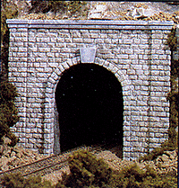 1253 HO Single Tunnel Portal, Cut Stone