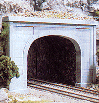 1256 HO Double Tunnel Portal, ConcreteL