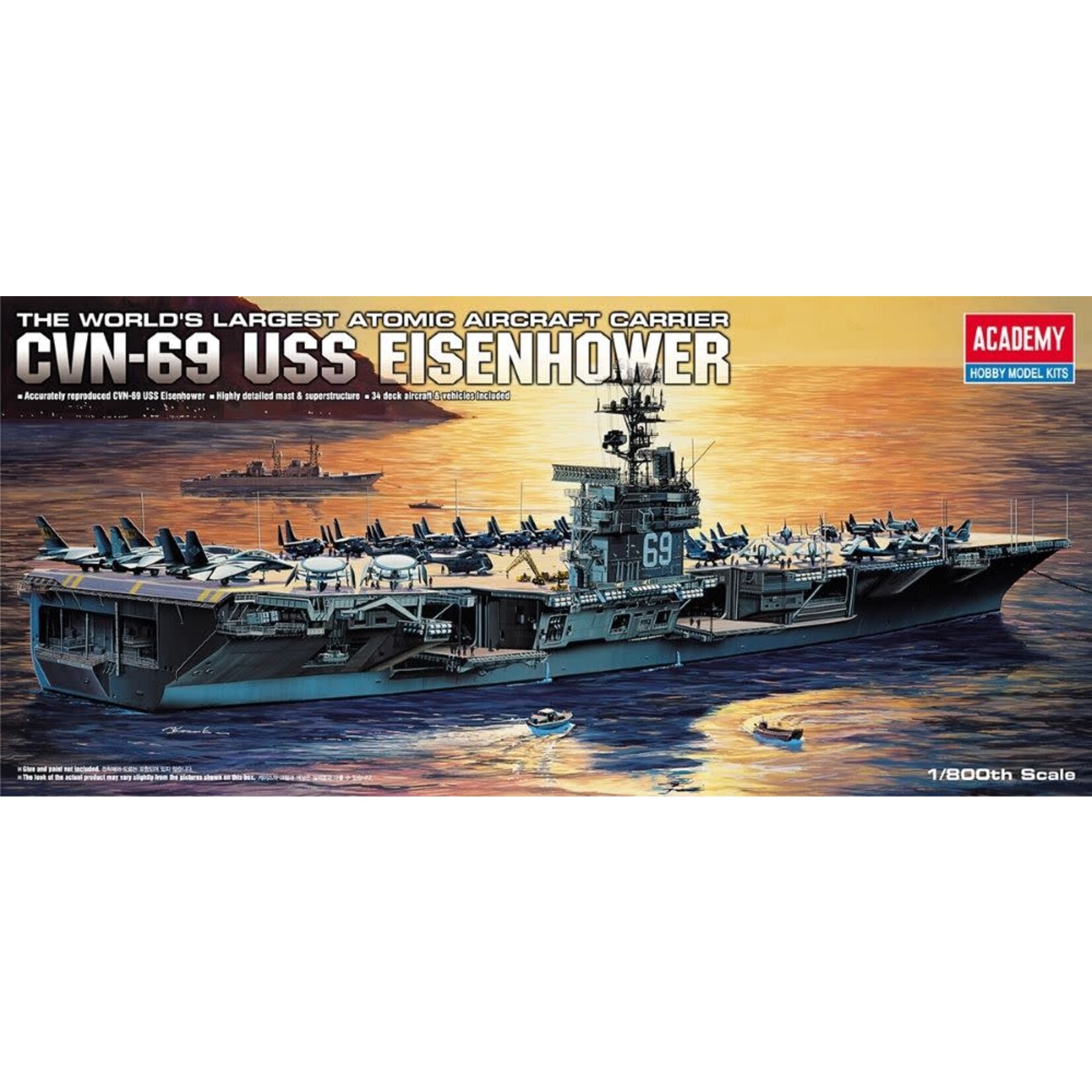 Academy 14212 1/800 USS Eisenhower Aircraft Carrier