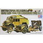 Tamiya 35044 British 25 PDR Field Gun & Tractor Canadian Ford 1/35