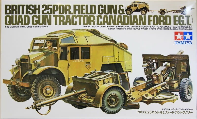 35044 British 25 PDR Field Gun & Tractor Canadian Ford 1/35