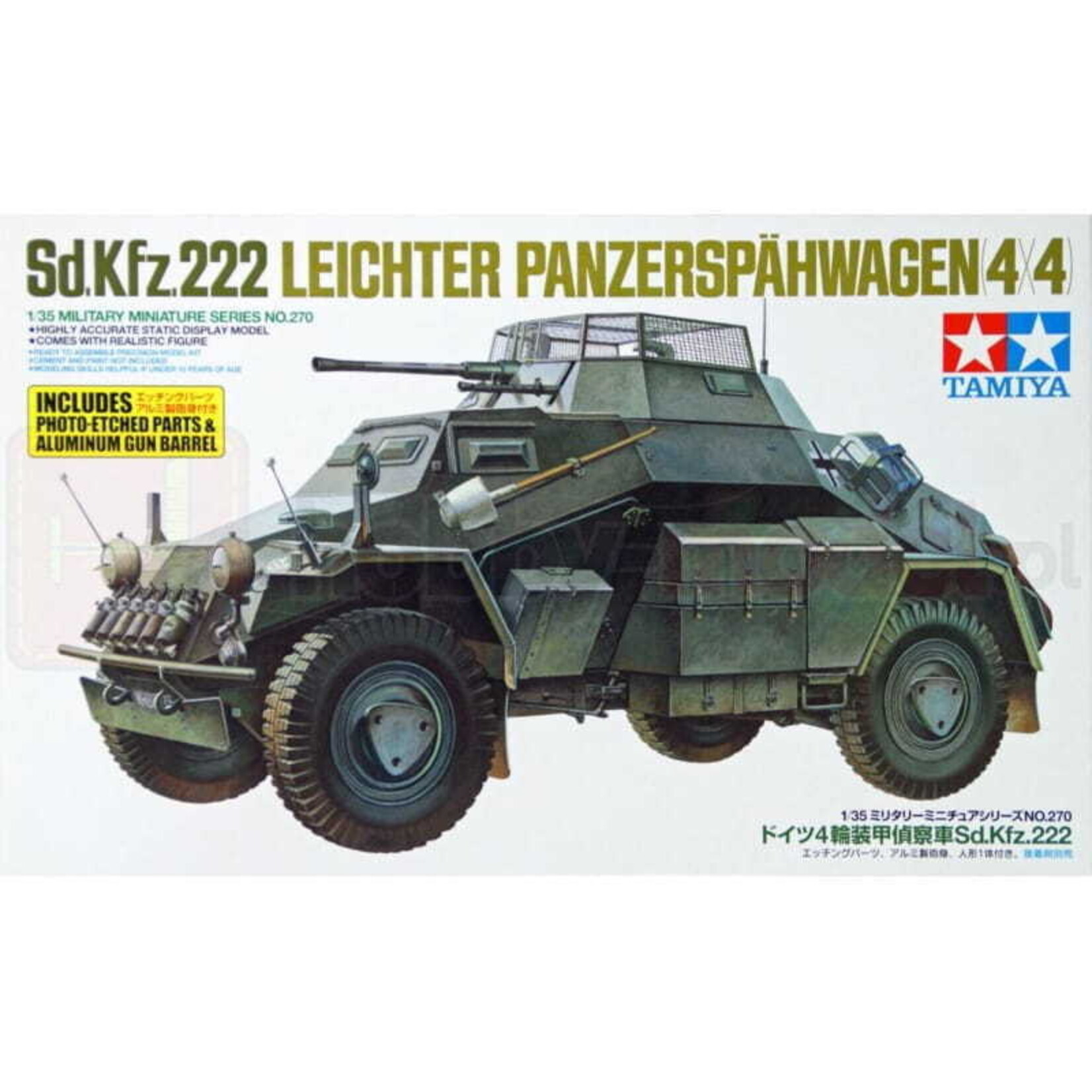 Tamiya 35270 SD.KFZ 222 w/ Photo Etched Part 1:35