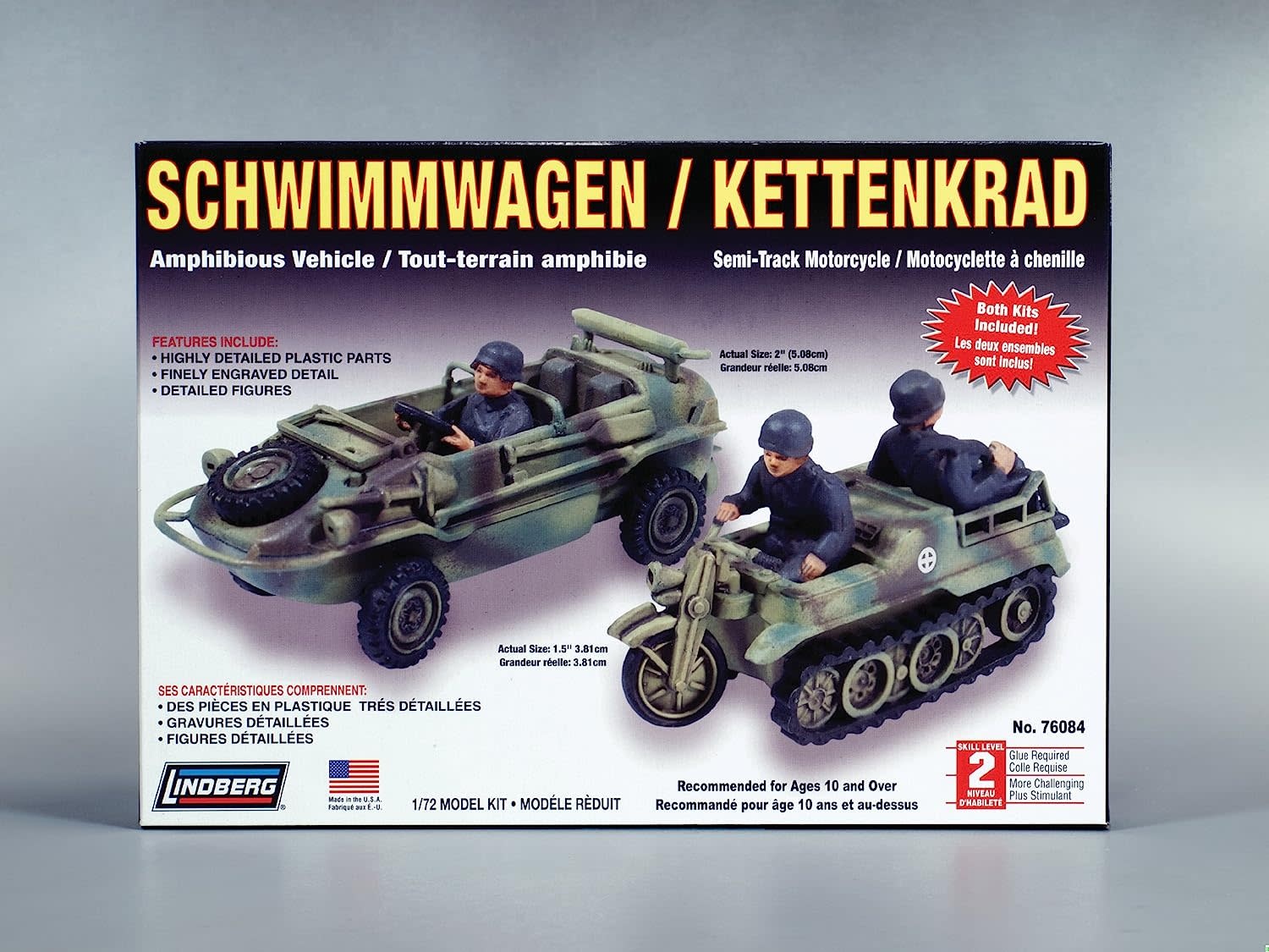 76084 Schwimmwagen Amphibious Jeep and Kettenkrad 1:72