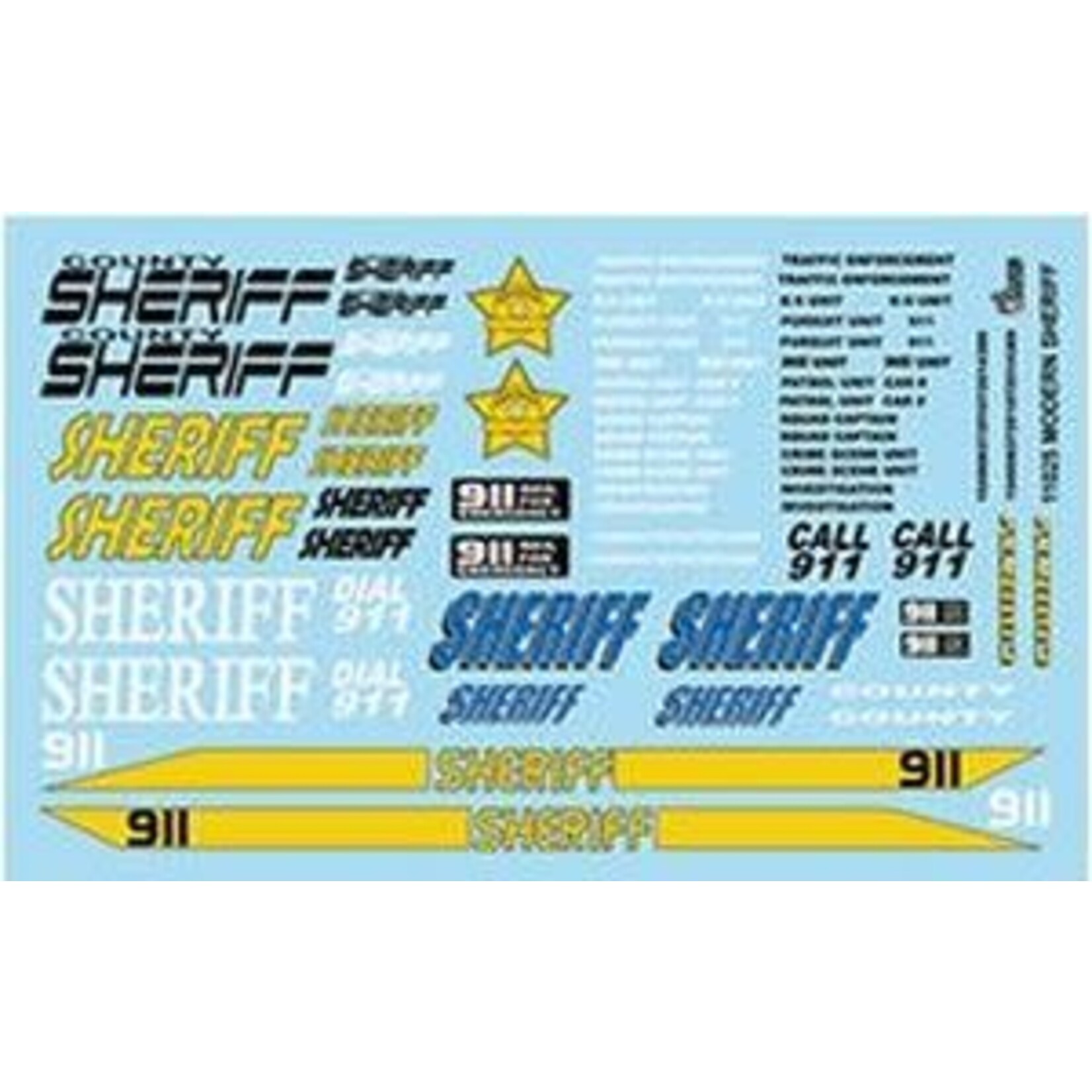 Gofer Racing 11025 Sheriff Decal