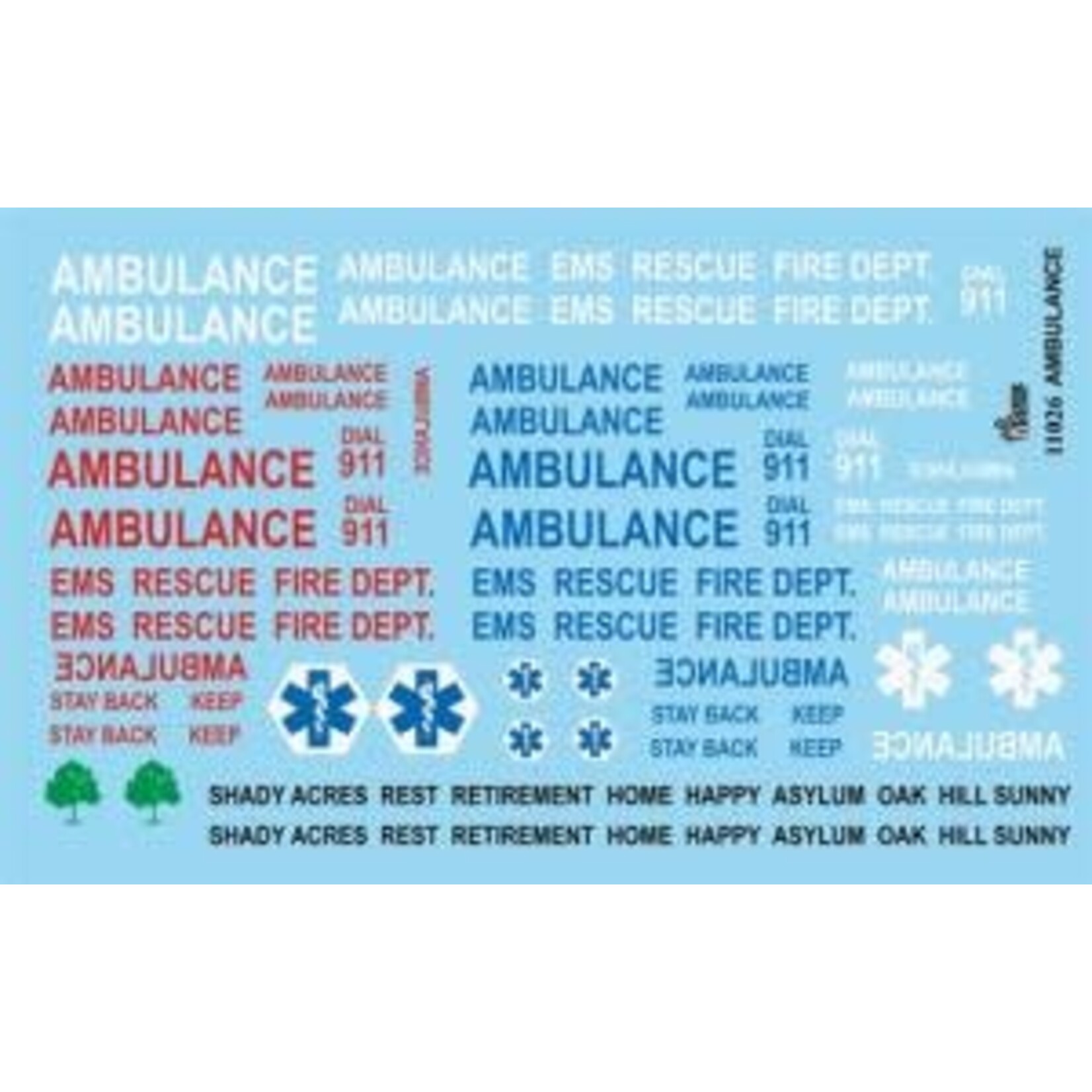 Gofer Racing 11026 Ambulance Decal