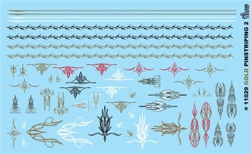 11029 Gold Pin Stripes Decal