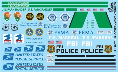 11057 US Government Vehicles Decal