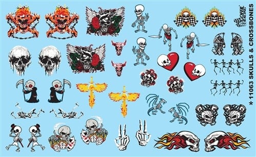 11063 Skulls & Crossbones Decals