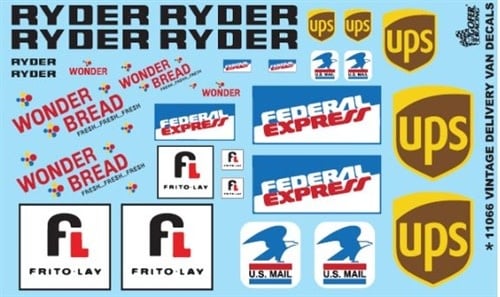 11066 Vintage Delivery Van Decals