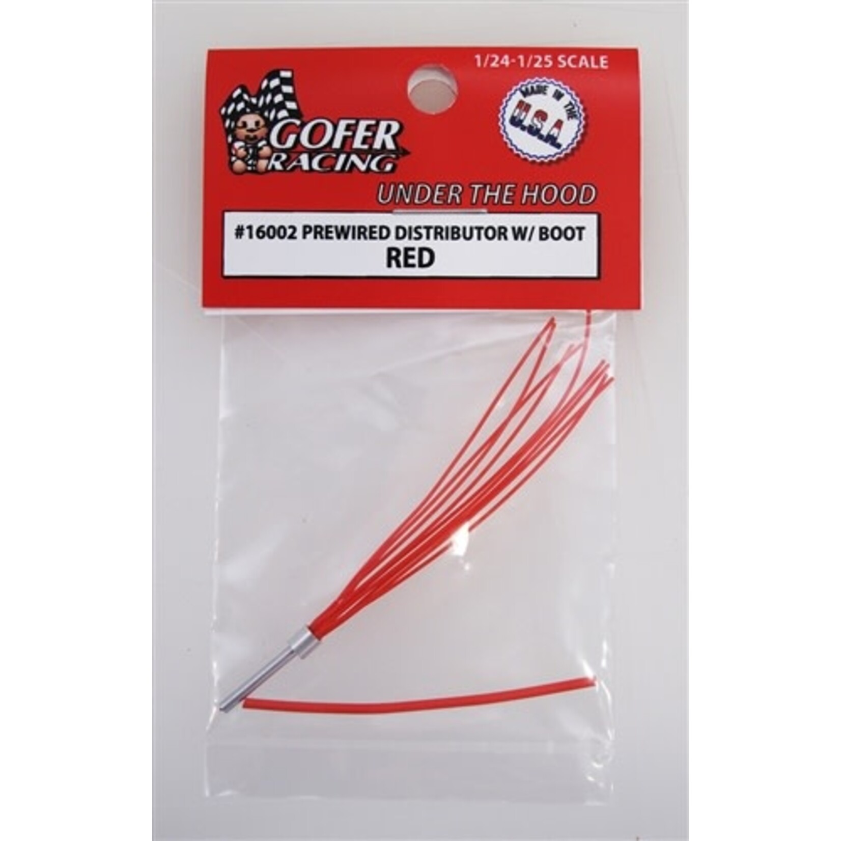 Gofer Racing 16002 Red Prewired Distributor w/ Aluminum Plug & Boot