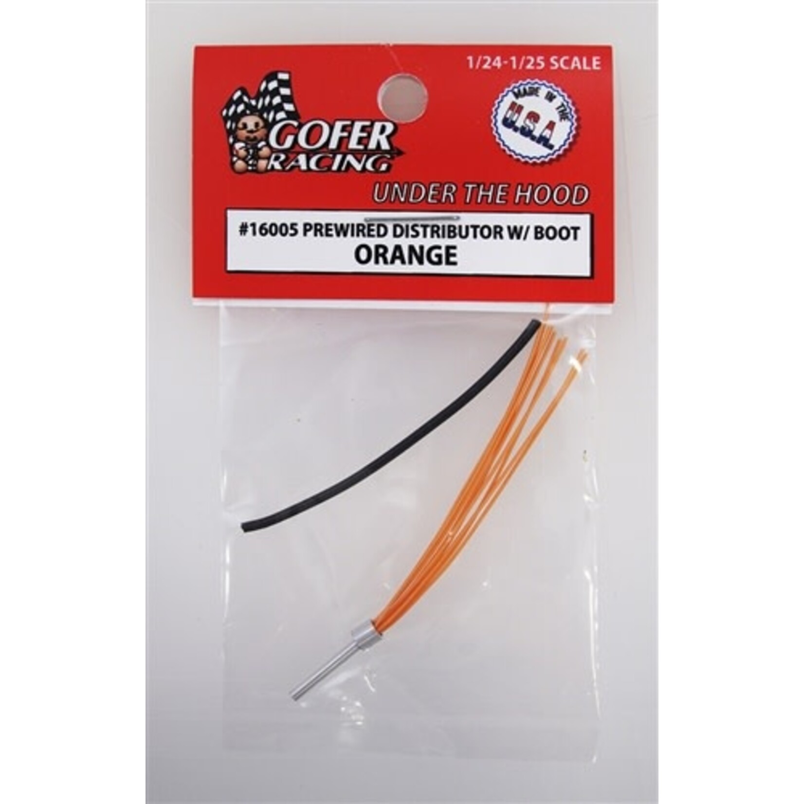 Gofer Racing 16005 Orange Prewired Distributor w/ Aluminum Plug & Boot