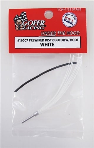 16007 White Prewired Distributor w/ Aluminum Plug & Boot