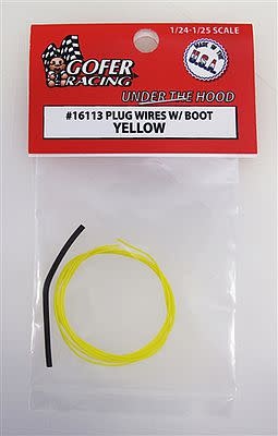 16113 Yellow Plug Wires with Boot