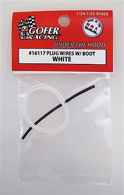 16117 White Plug Wires with Boot