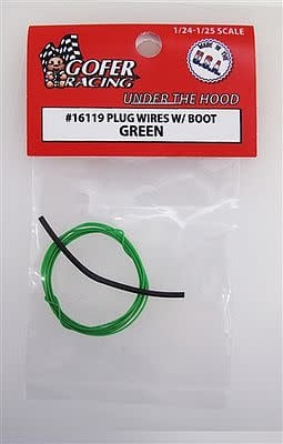 16119 Green Plug Wires with Boot