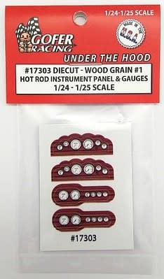 17303 Wood Grain #1 Hot Rod Instrument Panel