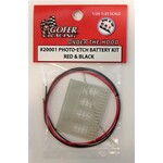 Gofer Racing 20001 Battery Kit Photo Etch Red/Black